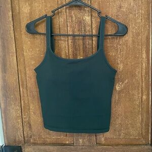lululemon Ebb to Street Scoop Neck Cropped Tank in Legacy Green, size 8